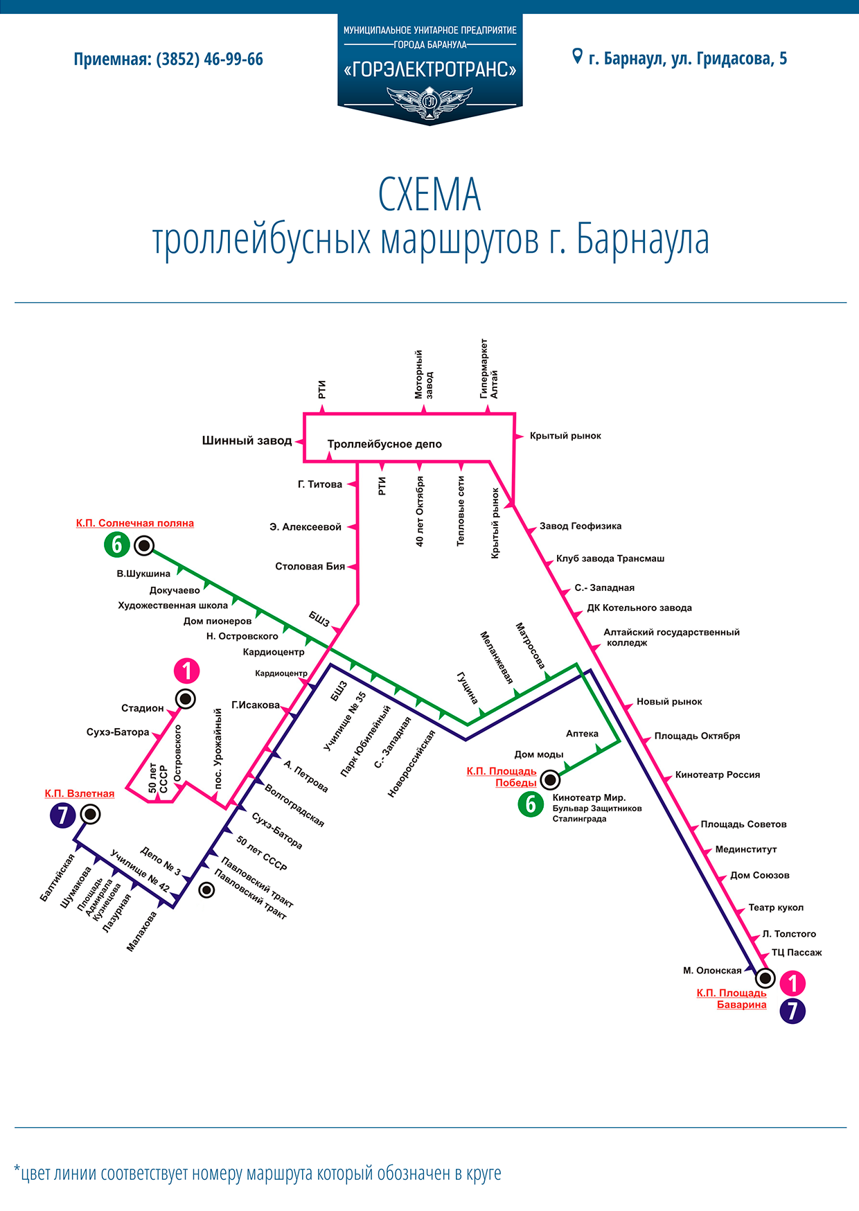 Схема трамвай барнаул